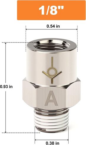 GASHER 2Pcs One-Way Non-return Check Valve 1/8" Male x 1/8" Female Thread, Prevent Water Back-flow in Kuwait