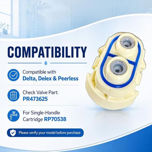 استبدال مجموعة صمام الاختيار ALITZ RP73625 لخرطوشة دش حوض الاستحمام Delta Peerless RP70538، أجزاء صمام توازن الضغط in Kuwait