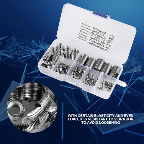 50Pcs Threaded Inserts Nuts Assortment Kit, Zinc Alloy Wood Furniture Inserts, Multi-Size M4/M5/M6/M8 with Organizer Box in Kuwait
