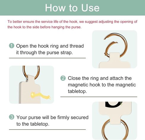 Letter A-Z Strong Magnetic Purse Holder, Stylish Floral Design Handbag Hanger for Women - Stocking Stuffer, Suitable for Table Tops Metal Wall Door Hinge Frame Shopping Cart in Saudi Arabia