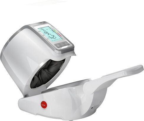 جهاز قياس ضغط الدم من أعلى الذراع للاستخدام المنزلي، شاشة LCD كبيرة بإضاءة خلفية، الكفة التلقائية تتوسع إلى 7.1 بوصة - 16.5 بوصة، أجهزة مراقبة ضغط الدم من نوع الأسطوانة بلمسة واحدة، ذاكرة مستخدم مزدوج 99 × 2، أبيض in Kuwait