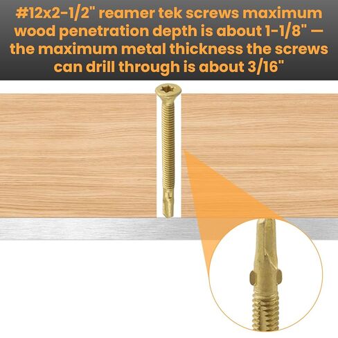 #12x2-1/2 مخرطة Tek Torx/Star Head ذاتية الحفر من الخشب T-25 Torx برغي رأس Tek ذاتية الحفر إلى مسامير معدنية للأسطح المسطحة أو المقطورات أو لتثبيت الخشب على الفولاذ - 50 قطعة in Kuwait