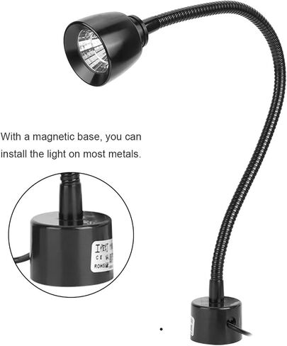 7 واط قابل للتعديل LED ضوء العمل آلة مخرطة أداة مرنة معقوفة مصباح لآلة اللكم ضوء العمل الحفر الصحافة مخرطة in Kuwait