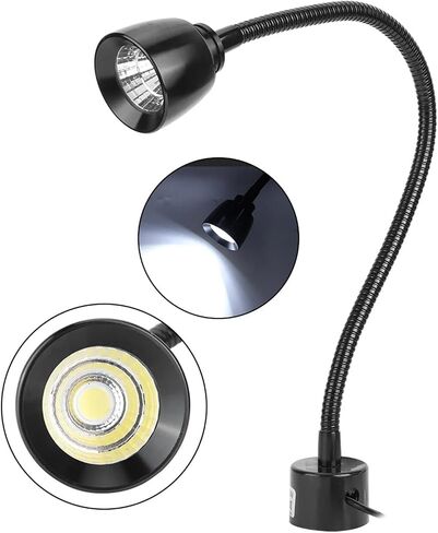 7 واط قابل للتعديل LED ضوء العمل آلة مخرطة أداة مرنة معقوفة مصباح لآلة اللكم ضوء العمل الحفر الصحافة مخرطة in Kuwait