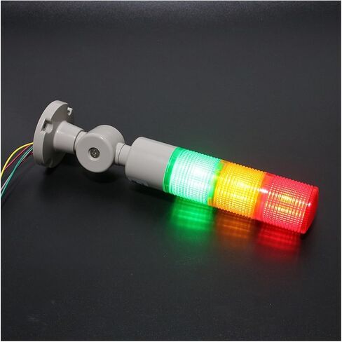 Multilayer Industrial Stack Light 3 Layers LED Signal Tower Alarm Machinery Caution Safety Light with Swivel Base(Multi) in Kuwait