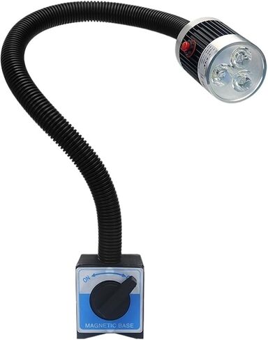 Led Machine Tool Work Lamp Lathe Long Gooseneck Workshop Working Lights Magnetic Screw Base Super Bright Industrial Lamp(Clip Base,3W) in Kuwait