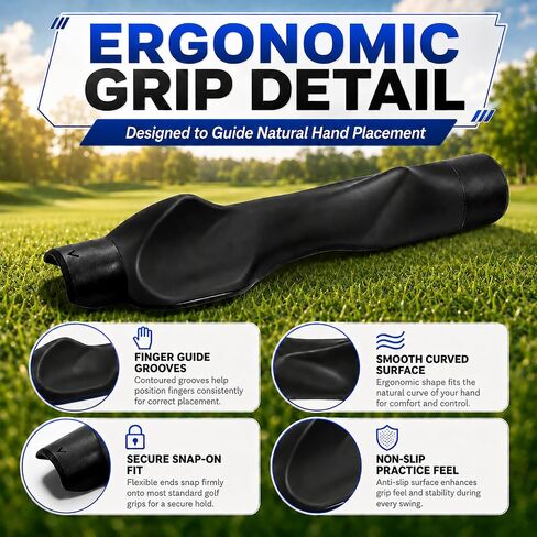 Golf Grip Trainer Fix Club for Right Hand Training Molded Aid Putter Practice Swing Gadgets Snap on Professional Accessories Ergonomic Clip on Attachment Master Posture Corrector Golfers in Saudi Arabia