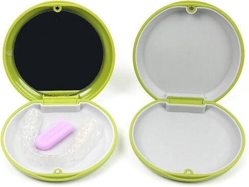 3pcs Secure Lock Denture Box, Compact Travel Container For Aligners, Retainers And False Teeth in Kuwait