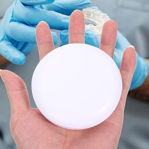 Luxshiny White Abs صندوق التجنيب لتقويم الأسنان خفيف الوزن حاوية أسنان لتخزين واقي الفم للاستخدام اليومي أثناء السفر in Kuwait