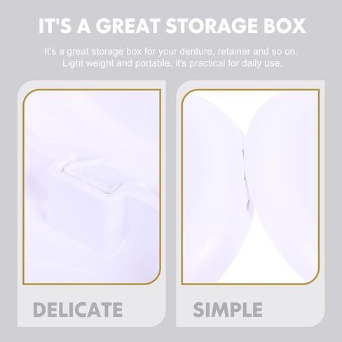 Luxshiny White Abs صندوق التجنيب لتقويم الأسنان خفيف الوزن حاوية أسنان لتخزين واقي الفم للاستخدام اليومي أثناء السفر in Kuwait