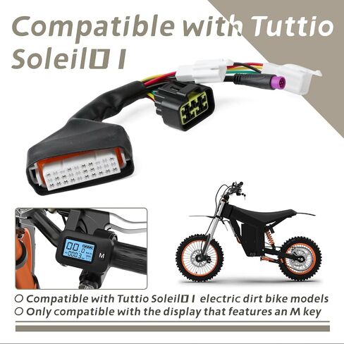 Ebike Controller Main Line Compatible with Tuttio Soleil01 Electric Dirt Bike with M Function Key Display, Controller Wire Harness Assembly in Kuwait