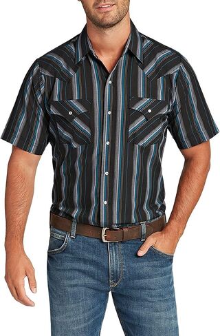 ELY CATTLEMAN Men's Short Sleeve Stripe Western Shirt in Kuwait