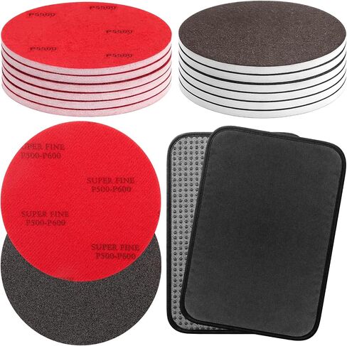 6PCS Bowling Ball Sanding Pads with 10X80'' Microfiber Bowling Ball Towel, 500-5000 Grit Bowling Sanding Pads Grit 500#-600#，800#-1000#，1200#-1500#,2000#,3000#,5000# for Ball Resurfacing in Kuwait