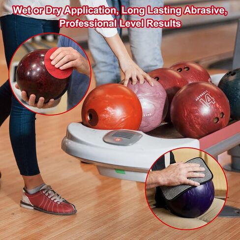 6PCS Bowling Ball Sanding Pads with 10X80'' Microfiber Bowling Ball Towel, 500-5000 Grit Bowling Sanding Pads Grit 500#-600#，800#-1000#，1200#-1500#,2000#,3000#,5000# for Ball Resurfacing in Kuwait