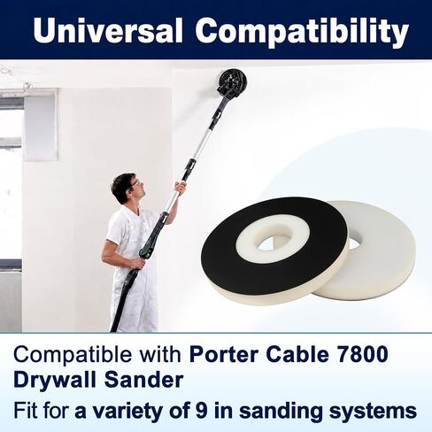 6PCS 9" Discs Sanding Backup Pads Compatible with Porter Cable 7800 Drywall Sander, Fits for Most 9" Discs Sanding Tools, Foam Backed for Durability and Reusable in Kuwait