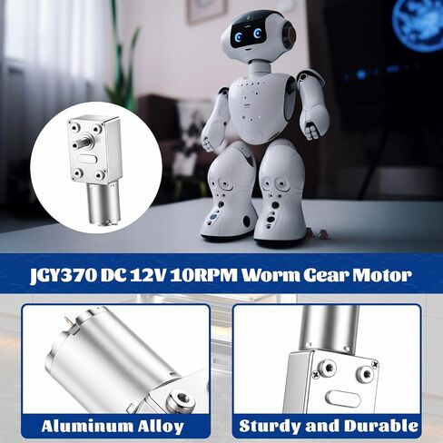 Copkim 3 عبوات JGY-370 12V 10rpm DC محرك تروس دودة و6V 12V 24V 8A DC PWM محرك تحكم في السرعة بدون خطوات و5 × 2 بوصة مقالي كعكة مستديرة من الألومنيوم لروبوتات الخبز DIY المشاريع الميكانيكية الصغيرة in Kuwait
