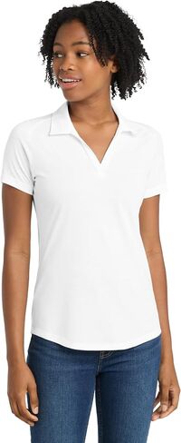 Sport-Tek Women's Posicharge Tri-Blend Wicking Polo | السيدات قميص الأكمام القصير ، قميص رفيع للارتداء غير الرسمي in Kuwait
