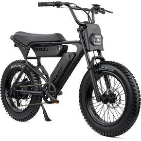 MACFOX X1S Electric Bike for Teens & Adults, UL Certified Class 2 Commuter Ebike, Street Legal Retro Fat Tire Cruiser, Safe 20MPH Campus Ride in Saudi Arabia