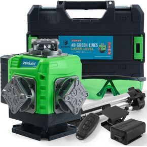 Self-leveling Laser with Tripod, 4 x 360 High Brightness Green Laser Leveler Tool, 16 Line Level Laser Measuring Tool for Contruction, Home Renovation, Picture Hanging in Kuwait