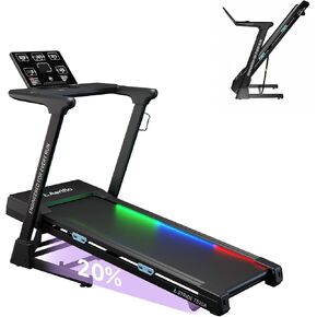 Treadmills for Home with 20% Auto Incline, T510A Foldable Treadmill with 20" Extra Wide Running Belt, 12.4 MPH High Speed, Kinomap App & Wireless Charging, 3.5 HP Power Running Treadmill in Saudi Arabia