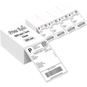 4" x 6" Fanfold Direct Thermal Shipping Labels – 4000 Labels (1000 per Stack, 4 Stacks) Water & Oil Resistant, Perforated, Permanent Adhesive, for Rollo, MUNBYN & Zebra in Saudi Arabia