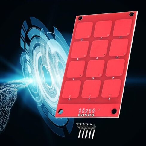 مستشعر لوحة مفاتيح تعمل باللمس بالسعة MPR121 12 زرًا - وحدة تحكم إخراج I2C 3.3 فولت لأنظمة التحكم في الوصول، واستبدال لوحة عالية الحساسية in Kuwait