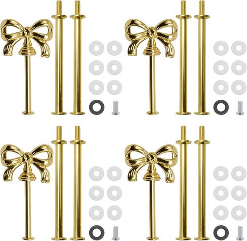 4 Sets 3-Tier Cake Stand Hardware Handles, Zinc Alloy Cake Plate Fittings with Screws, Ideal for DIY Cupcake and Fruit Displays at Parties and Events in Kuwait