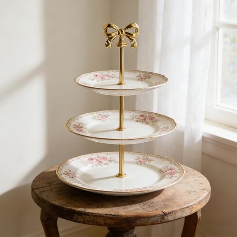 4 Sets 3-Tier Cake Stand Hardware Handles, Zinc Alloy Cake Plate Fittings with Screws, Ideal for DIY Cupcake and Fruit Displays at Parties and Events in Kuwait