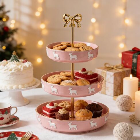 4 Sets 3-Tier Cake Stand Hardware Handles, Zinc Alloy Cake Plate Fittings with Screws, Ideal for DIY Cupcake and Fruit Displays at Parties and Events in Kuwait