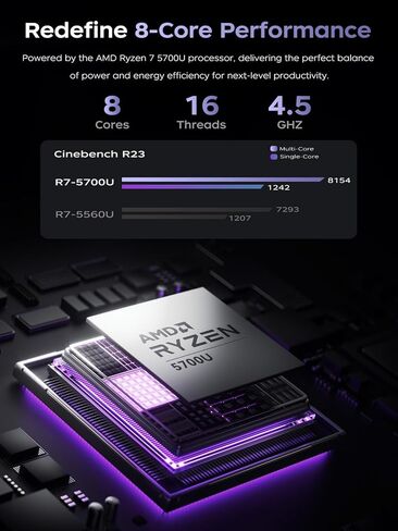 جهاز كمبيوتر محمول 15.6-in AMD RYZEN-7 5700U Windows Laptop 16GB DDR4 512GB NVME SSD ، AMD أجهزة الكمبيوتر المحمولة WIFI 6 مدخلات HDMI TYPE-C 3.5 ملم كاميرا ويب USB 3.2 Windows 11 Pro Office Laptops Schools Schools in Kuwait