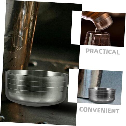 LABRIMP 2pcs Stainless Steel Cocktail Shaker Cup Lids Reusable Leakproof Covers for Shaker Pots Versatile Design for Home Professional Use in Kuwait