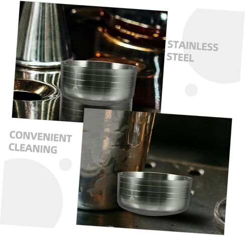 LABRIMP 2pcs Stainless Steel Cocktail Shaker Cup Lids Reusable Leakproof Covers for Shaker Pots Versatile Design for Home Professional Use in Kuwait