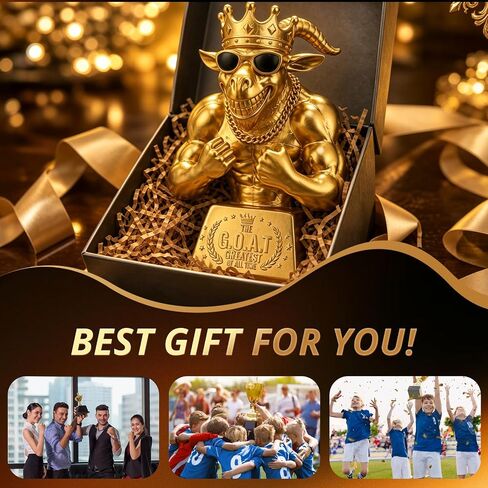 كأس الماعز من الراتنج الصلب The G.O.A.T. الكأس الأعظم على الإطلاق جائزة مضحكة لبطل كرة القدم الخيالي مكتب MVP تقدير الموظف زميل العمل رئيس الكمامة هدية ديكور مكتب in Kuwait