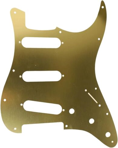 جيتار كهربائي SSS Pickguard - لوحة خدش من سبائك الألومنيوم ذات 11 فتحة، ملحق أداة متين وأنيق‌(ذهبي) in Kuwait