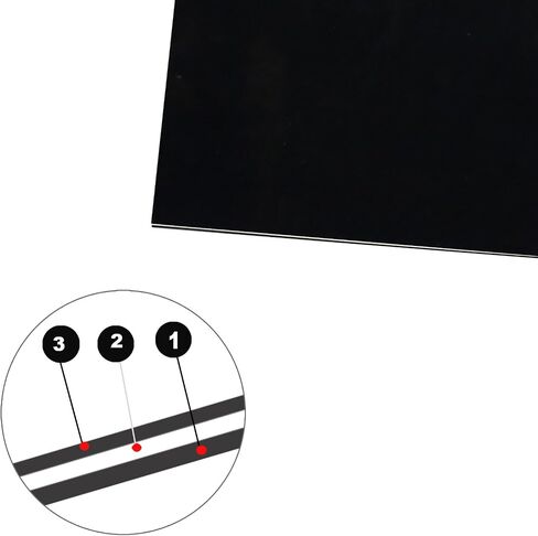 11.6"x17" inch DIY Guitar Bass Pickguard Blank Material Sheet - Scratch Resistant Backplate for Strat/Tele Guitars & Jazz/P Bass (Black) in Kuwait