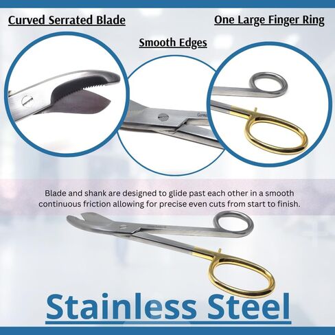 Heavy Duty Plaster Cast Cutting Scissors Shears With One Serrated Blade 9.25" German Grade Stainless Steel in Kuwait