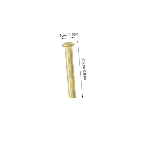 Toddmomy 10 Sets Folding Fan Shaft Rivet Repair Kit, 3mm Diameter Metal Rivets Nuts, 21mm Gold-Plated Fasteners for Hand Fan Shaft Replacement and Maintenance in Kuwait