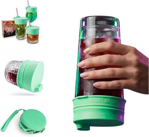 Drink Cover for alcohol protection women and men, Anti Drug Cup Protector, Silicone Drink Cover, Fits all cup sizes, Leak-Proof Lid with Ergonomic Sip Design (BLUE CUP COVER) in Kuwait