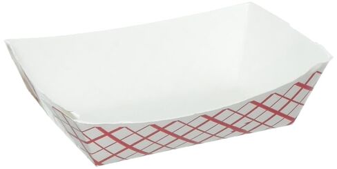 Southern Champion Red Check Paper Food Tray, 16 Ounce (Pack of 100) in Kuwait