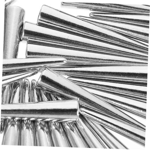 ULTECHNOVO 10pcs Silver Cone Punk Rivet Studs for Clothing DIY Crafting Metal Spike Decorations for Jackets Backpacks and Bags in Kuwait