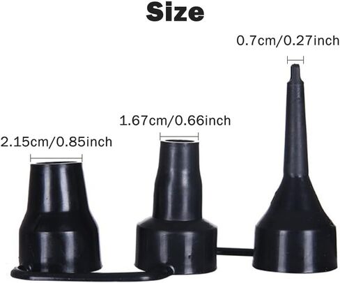 Air Pump Replacement Nozzles,3 Sizes Plastic Pump Nozzle for Partial Air Bed Mattress Air Mattress Inflatable Pool Sofa, Camping Cushions and Yoga Balls in Kuwait
