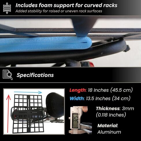 Rear Bike Rack Expander – Increase Rack Capacity for Luggage, Delivery Bags, Large Baskets & Loads, Fits Bikes, Electric Bicycles, Scooters and Motorcycles in Kuwait