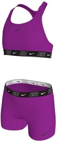 Girls' Nike Racerback Swimsuit Set with Top & Shorts in Saudi Arabia