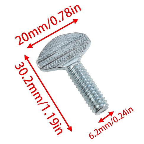 Lovelysp 20pcs 1/4"-20×3/4" Carbon Steel Thumb Screws Fully Threaded Galvanized Installation Finger Screws Silver Color Suitable for Household Electronic Equipment and Mechanical Equipment in Saudi Arabia