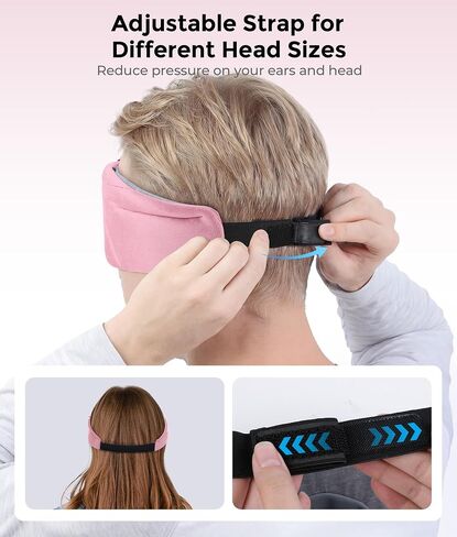 LOVE EYE Sleep Headphones Bluetooth 5.4 Sleeping Eye Mask Wireless Music Earphones with HD Speakers for Side Sleepers Total Blackout Cotton Mask for Travel, Home, Office, Unique Gifts in Saudi Arabia