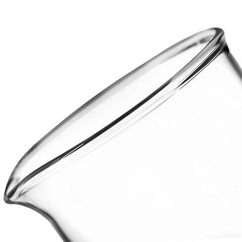 كوب EISCO (عبوة من 12 قطعة)، 100 مل - ASTM - شكل منخفض مع فوهة - مقياس مزدوج، تخرجات بيضاء - زجاج بوروسيليكات 3.3 in Kuwait