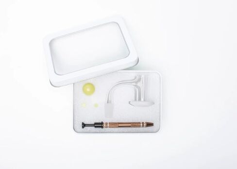 Kromedome Full Weld Glass Aromatherapy Blender Set – Premium Heat-Resistant Quartz Diffuser Accessory with Seamless Design, Airflow Optimized Chamber, Matching Glass Marbles & Stainless Precision Tool in Kuwait