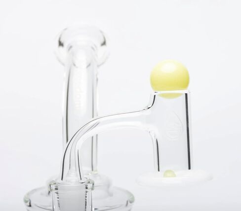 Kromedome Full Weld Glass Aromatherapy Blender Set – Premium Heat-Resistant Quartz Diffuser Accessory with Seamless Design, Airflow Optimized Chamber, Matching Glass Marbles & Stainless Precision Tool in Kuwait