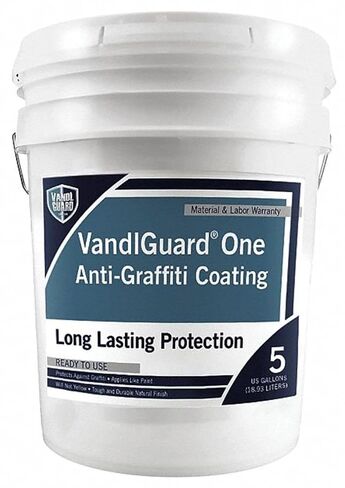 مانعات تسرب المياه من Rain Guard VG-7002 VandlGuardone طلاء مضاد للكتابة على الجدران 5 جالون - خرسانة مطلية وغير مطلية، كتلة، CMU، قرميد، EIFS، جص، خشب ومعدن مطلي، شفاف، زجاجة in Kuwait