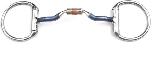 قطع حصان من نوع Eggbutt Ported Barl Snaffle من سبيكة حديد زرقاء حلوة - قطعة فم مريحة للخيول الحساسة، تخفيف لطيف لللسان، تصميم خد ثابت للتدريب والاستخدام اليومي in Kuwait